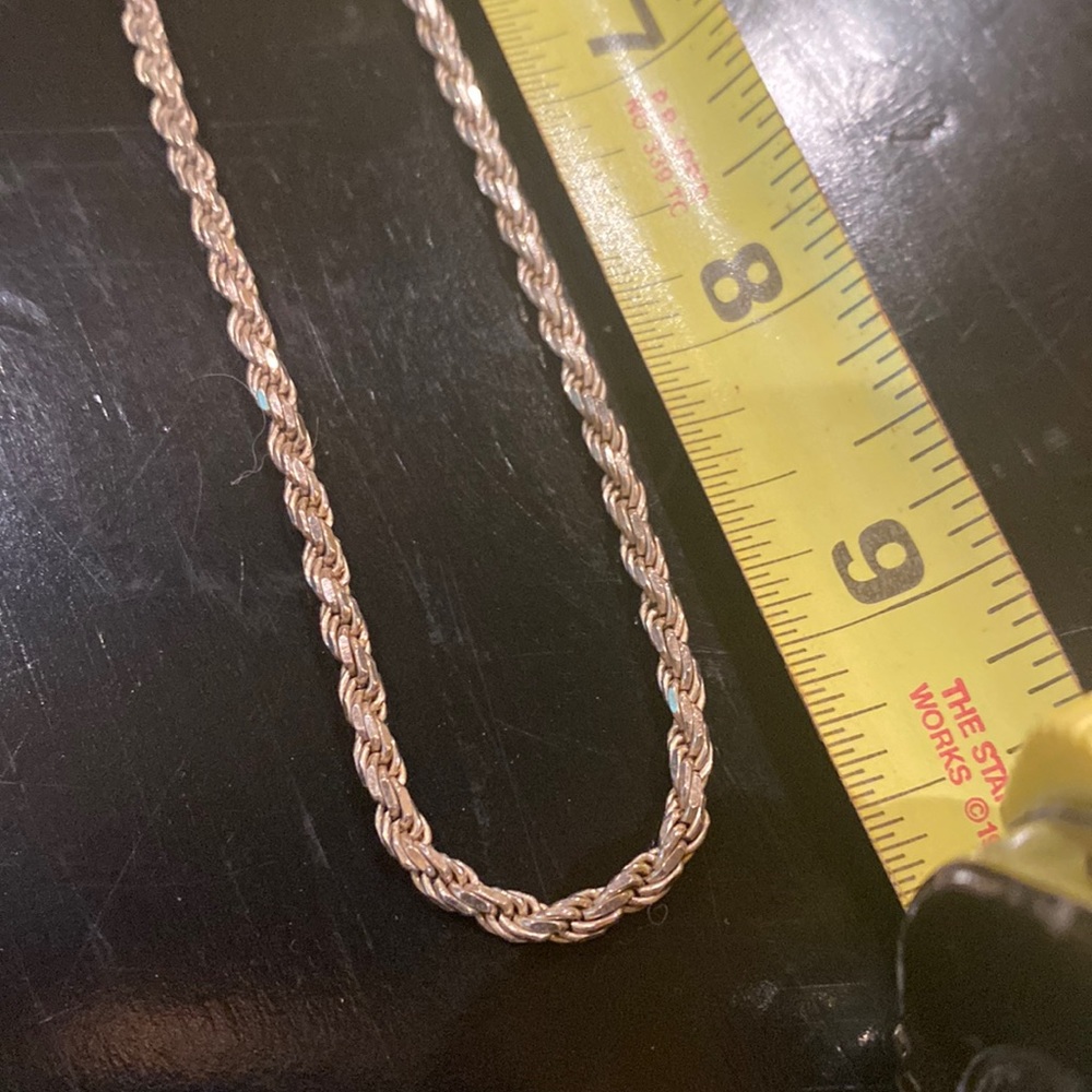 20 inch twisted cable, sterling silver necklace
